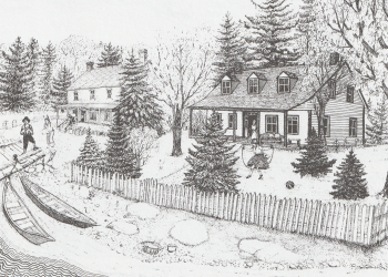Drawing of the store at Fort William in Sheenboro