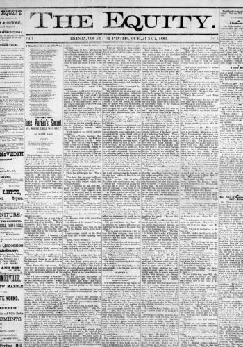 Cover of The Equity from 1883